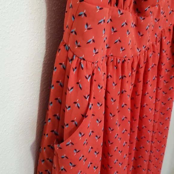 Cute Maurices Dress Orange Sleeveless Summer Size 9/10 - Picture 4 of 8